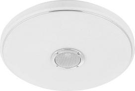 EGLO Milazzo lubų šviestuvas, vonios kambario šviestuvas, krištolo efekto LED lubų šviestuvas su nuotolinio valdymo pulteliu, "Bluetooth" garsiakalbis, spalvų temperatūros ir RGB spalvų keitimas, naktinė šviesa, reguliuojamas apšvietimas, baltas, IP44, sk