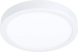 EGLO „connect.z“ išmaniojo namo LED vonios kambario lubinis šviestuvas „Fueva 6-Z“, „ZigBee“, valdymas per programėlę ir balso valdymas „Alexa“, šilta balta–šalta balta, RGB, reguliuojamo ryškumo vonios kambario lubinis šviestuvas, baltas, IP44, Ø 21 cm