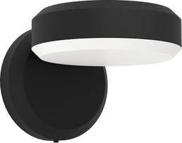 EGLO „Fornaci“ LED lauko sieninis šviestuvas, lauko apšvietimas namų sienai, lauko žemyn nukreiptas šviestuvas, lauko sieninis šviestuvas iš juodo metalo ir balto plastiko, šiltos baltos spalvos lauko sieninis šviestuvas, IP54 | Lauko žemyn nukreiptas švi