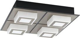 EGLO „Masiano 1“ LED lubų šviestuvas, 4 lempų sieninis šviestuvas | Lubų šviestuvas, pagamintas iš aliuminio, plieno ir plastiko, juodos spalvos, satininis, svetainės šviestuvas, šilta balta šviesa
