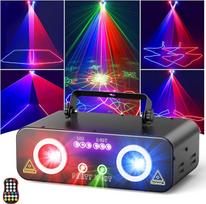 Ehaho LED LED RGB animacija DJ Party Light Strobe Disco Light Party Light with Remote Control and DMX 512 Music Controlled Disco Double Projector Lights Party Light for Party Bar Night Club Live Show