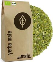 Ekologiška "Yerba Mate" arbata 500 g ● Originali ● Brandinta ● Neskrudinta ● Džiovinta oru ● Be dūmų ● Be plastiko ● Sąžininga ● Mate arbata, pagaminta iš Mate lapų, Mateast gabalėlių ir Mate lapų miltelių ● DE-ÖKO-006