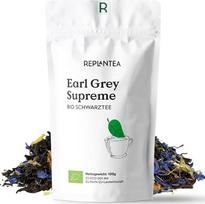 Ekologiška „Earl Grey“ arbata, birioji, 100 g (50 puodelių) | Aukštos kokybės juodoji arbata su natūraliu bergamotės aliejumi | Malonumas veganams | Birioji arbata arbatos mėgėjams
