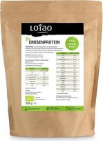 Ekologiški žirnių baltymai 1 kg - veganiški baltymų milteliai be saldiklių su 77 % baltymų | Augalinių baltymų milteliai kokteiliams, kokteiliams, košėms ir kepiniams | Be skonio, be laktozės, glitimo ir sojos