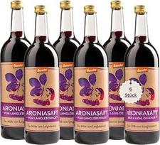 Ekologiškos aronijos sultys – „Von Langlebenhof, der Milde“ – 100 % šviežiai spaustos sultys – aronijos pirminės sultys – be priedų – ilgai išsilaikančios (6 x 750 ml)