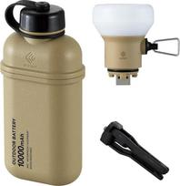 ELECOM NESTOUT LAMP-1 LED lauko kempingo žibintas ir 10000 mAh išorinis akumuliatorius
