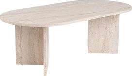 Elegantiškas kavos staliukas, travertino spalvos, 119 x 39,8 x 60 cm, 100 % melaminu dengta medžio drožlių plokštė, 18 mm storio, stilingas marmuro dizainas, skirtas šiuolaikiškoms gyvenamosioms erdvėms