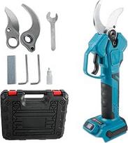 Elektrinės genėjimo žirklės Makita 18 V, 800 W bešepetėlinio variklio sekatorius 15-50 mm skersmens, akumuliatorinės žirklės, sodo akumuliatorinės žirklės, skirtos krūmams ir vaismedžiams genėti
