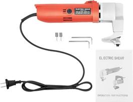 Elektrinės žirklės, 500 W, laidų kirpiklis, skardos žirklės, rankinis įrankis, 2,5 mm | 500 W variklis iš gryno vario – 2 atsarginės anglies šepetėlės