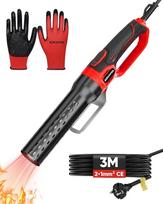 Elektrinis grilio uždegiklis, 700 °C karšto oro uždegiklis, skirtas anglims, kepsninėms ir laužams, 2000 W, 3 m laidas, greitas ir saugus uždegimas be cheminių medžiagų