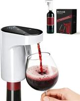 Elektrinis vyno dekanteris ir alkoholinių gėrimų pilstytuvas „5-in-1“, alkoholio pilstytuvas (baltas) | Puiki dovana šventėms ir gimtadieniams, aeratorius ir pilstytuvas su tiksliu dozavimo funkcija nuo 1 iki 999 ml, vyno mėgėjų pasirinkimas