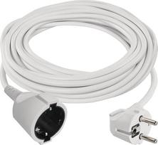 EMOS - IP20 prailgintuvas 10 m - 1 "Schuko" lizdas - 250 V, 16 A, 3680 W - aukštos kokybės PVC izoliacija - H05VV-F3G 1,5 mm2 - padidinta apsauga nuo prisilietimo - skirtas naudoti patalpose - baltos spalvos