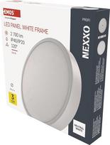 EMOS LED panelė 28,5 W, apvalus 2700 lm lubų šviestuvas, 30 cm skersmens sieninis šviestuvas, pakeičia 120 W lemputę, neutralios baltos spalvos 4000 K, su LED tvarkykle, šviesos trukmė 30 000 vnt.