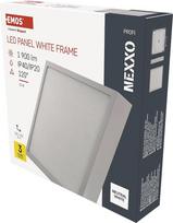 EMOS LED plokštė, 21 W, kvadratinė, 1900 lm, lubų ir sienų šviestuvas, 22,5 x 22,5 cm, pakeičia 120 W lemputę, neutraliai balta, 4000 K, komplekte su LED maitinimo bloku, šviestuvo tarnavimo laikas – 30 000 vienetų