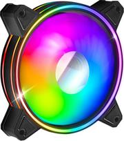 EMPIRE GAMING – Kompiuterio korpuso ventiliatorius „PC Gamer Mirror“ 1x120 mm – didelis oro srautas – adresuojamas RGB LED, PWM, 3 kontaktų, 5 V, dviguba grandinė – tylus aušinimas – juodos spalvos