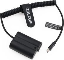 EN-EL15/EP-5B imitacinė baterija su USB Type-C jungtimi, skirta „Nikon“ fotoaparatams D7000, D7100, D7200, D7500, D500, D610, D750, D800, D810 ir D850