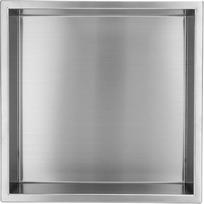 ENKI, SN01 nerūdijančio plieno dušo lentynėlė, 300 x 300 mm, prie sienos tvirtinama lentynėlė, šlifuotas plienas, šiuolaikiniai vonios kambario aksesuarai, 1 metų garantija | Šlifuotas plienas, šiuolaikiniai vonios kambario aksesuarai, 1 metų garantija