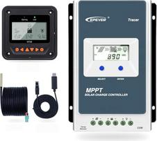 EPEVER MPPT saulės energijos įkrovimo reguliatorius „Tracer A“ serijos, 10 A + MT50 + RTS + RS485