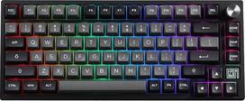 EPOMAKER TH80 SE mechaninė klaviatūra, belaidė / „Bluetooth“, su tarpikliais, NKRO, keičiama veikimo metu, RGB, skirta žaidimams / e. sportui / PC / Mac (juoda, „Gateron Pro Yellow“)