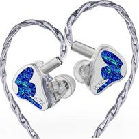 EPZ K9 ausinės, 1DD+8BA hibridiniai garsiakalbiai, HiFi, IEMS, 4,4 mm, keičiamas kištukas, laidinės ausinės (sidabrinės)