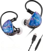 EPZ Q1 PRO ausinės: Hi-Fi bosas, ausų įdėklai (IEM), ausinės žaidimams, „Type-C“ jungtis su mikrofonu, nuimamas laidas, skirtos muzikantams ir žaidėjams