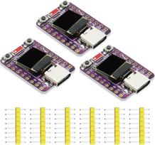 ESP32-C3 kūrimo plokštė su 0,42 colio OLED ekranu, ESP32-C3 „ESP32 Mini“ modulis, palaikantis 2,4 GHz „Wi-Fi“ ir „Bluetooth“, su 4MB „Flash“ atmintimi bei „Type-C“ USB prievadu, skirta daiktų interneto (IoT) kūrimui, 3 vnt. rinkinys