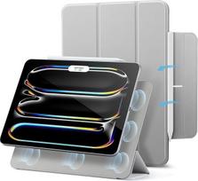 ESR "iPad Pro" 11 colių M5/M4 dėklas (2025/2024), stiprus magnetinis tvirtinimas, plonas dėklas su trikampiu stovu, palaiko pieštuką "Pencil Pro" ir pieštuką (USB-C), itin patvari apsauga, serija "Rebound", pilkas