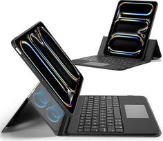 ESR "iPad Pro" 13 colių (M5/M4) 2024 korpusas su klaviatūra ir manipuliatoriumi, juodas