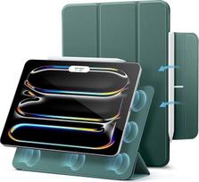 ESR "iPad Pro" 11 colių M5/M4 dėklas (2025/2024), stiprus magnetinis tvirtinimas, plonas trigubas dėklas su stovu, palaiko pieštuką "Pencil Pro" ir pieštuką (USB-C), itin patvari apsauga, "Rebound" serija, žalias
