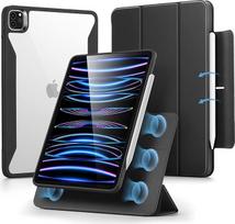 ESR hibridinis dėklas "iPad Pro 11", (2022/2021), su pieštuko laikikliu, nuimamu magnetiniu dangteliu, vertikaliu stovu, dėklu, serija "Rebound 360", juodas
