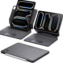 ESR „iPad Pro“ 11 colių dėklas su klaviatūra ir daugiafunkciniu magnetiniu stovu | Skirtas „Pro“ 11 colių M5/M4 (2025/2024) modeliams, patikima magnetinė užsegimo sistema, nuimamas galinis dangtelis, „multi-touch“ jutiklinis pelės kilimėlis, DEU QWERTZ kl