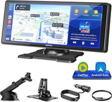 ESSGOO „CarPlay“ „Android“ automobilinis ekranas, 10,26 colių „Apple CarPlay“ ekranas, skirtas „AirPlay“ / „Mirror Link“, automobilinis multimedijos grotuvas su belaidžiu jutikliniu ekranu, GPS navigacija, „Bluetooth“ 5.3, balso asistentas, AUX, automobil