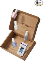 essie nagų lako dovanų rinkinys moterims "Favourite Colours", skirtas intensyviai spalvotiems nagams, nagų lakas be siūlių + sūrus vanduo "Happy" + balta + baleto šlepetės + bazinis/viršutinis sluoksnis, viskas viename, 5 x 13,5 ml