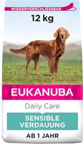 Eukanuba Daily Care Sensitive Digestion Dog Food - sausas ėdalas jautraus virškinimo šunims su lengvai virškinamais ryžiais, 12 kg