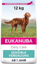 Eukanuba Daily Care Sensitive Digestion Dog Food - sausas ėdalas jautraus virškinimo šunims su lengvai virškinamais ryžiais, 12 kg