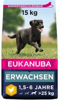Eukanuba šunų maistas didelėms veislėms, aukščiausios kokybės sausas maistas su šviežia vištiena, 15 kg
