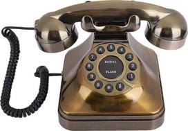 Europos stiliaus senovinis stacionarusis telefonas – pasirinkimas: antikinės bronzos spalvos telefonas su triukšmo slopinimo funkcija. Klasikinis stacionarusis telefonas, puikiai tinkantis biurui, namams ar viešbučiui