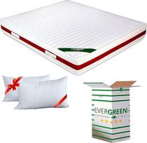 EVERGREENWEB Ortopedinis atminties putų čiužinys 160 x 190 cm 22 aukštis + 2 pagalvės iš atminties putų be plaušelių, šaltų putų čiužinys su masažo efektu, nuimamas, skalbiamas užvalkalas, "Fashion Memory