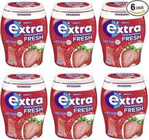 EXTRA Professional Fresh Tin Strawberry 6 x 50 dražė (6 skardinės) Kramtomoji guma I Dantų priežiūra I Be cukraus I Gaivus kvapas - kvapo gaiviklis