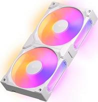 EZDIY-FAB „Monoflow“ 240 mm ARGB PWM korpuso ventiliatorius, su rėmeliu, 28 mm storio, baltas