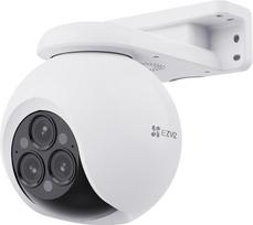 EZVIZ "Wi-Fi" 360° PTZ lauko stebėjimo kamera su 3 x 4 MP objektyvais, 12 hibridinio priartinimo, automatinio priartinimo sekimo, dirbtinio intelekto aptikimo, 20 m spalvoto naktinio matymo, H.265, dvipusio garso, IP67, atspari oro sąlygoms, H80f