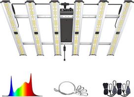 FARMLITE LED auginimo lempa Auginimo šviesos augalų lempa LED viso spektro vidaus augalų lempa Šiltnamio lempos reguliuojamos tinka 4 x 4 pėdos (320 vatų)