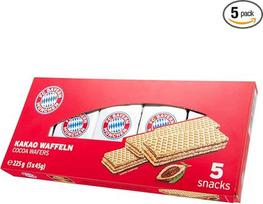 FC Bayern München vafliai su šokoladiniu kremu 225g (5x45g)