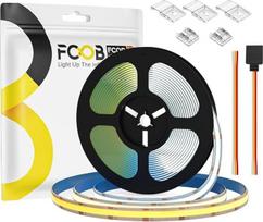 FCOB COB COB CCT LED juosta CCT (3000K-6000K) 5M DC24V 640LEDs/m IP65 atsparus vandeniui CRI90+ derinamas lankstus lankstus didelio tankio reguliuojamas, skirtas "pasidaryk pats" dekoracijoms (maitinimo šaltinio valdymas neįtrauktas)