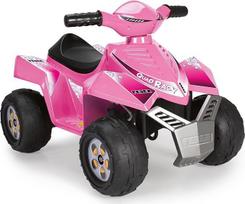 FEBER Quad Racy Pink 6 V elektrinis automobilis vaikams nuo 18 mėnesių iki 3 metų, su akseleratoriaus pedalu, tvirtais ratais, užtikrinančiais stabilumą, 40 minučių veikianti baterija, pridedamas įkroviklis, Famosa (FEN50000)