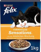 FELIX Farmhouse Sensations sausas kačių maistas su vištiena ir kalakutiena 1 kg