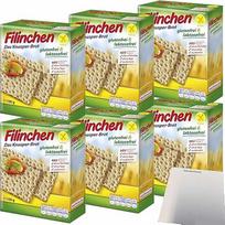 Filinchen Crispbread be glitimo 6 pakuotės (6 x 100 g pakuotė) + usy Block