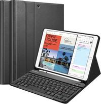 FINTIE Keyboard Case for iPad Air 10.5 Inch 2019 (3rd Generation) / iPad Pro 10.5 Inch 2017, minkštas TPU galinis apsauginis dėklas su pieštuko laikikliu, magnetinė nuimama QWERTZ klaviatūra, juodas