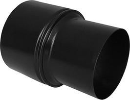 FIREFIX RES80/Ü12 granulių krosnelės vamzdis, nerūdijantis plienas, juodas, prailginimas nuo 80 iki 120 mm