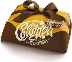 FLAMIGNI Tradicinis velykinis pyragas "Colomba" su šokolado lašais ir cukruotais apelsinais 1 kg, rankų darbo velykinis pyragas, minkšta ir švelni tešla, su cukruotų apelsinų etikete, pagamintas Italijoje